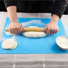 Silicone Baking Roti Mat With Measurements – Heat Resistant Non-Stick Flour Rolling & Kneading Dough Pad | Size 50x40